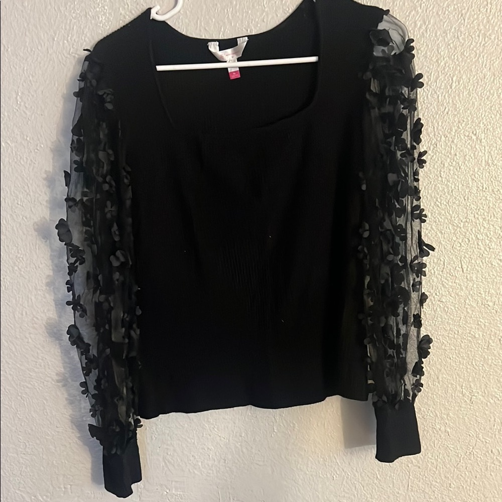 Black sweater blouse